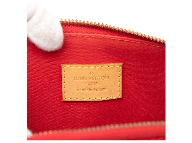 Borsa Louis Vuitton Monogram Vernis Alma PM Rossa Rosso - vista 5