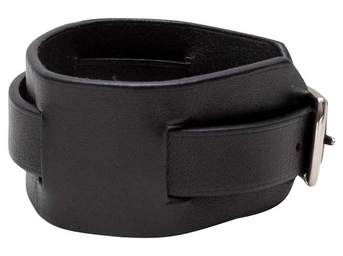 Pulseira de couro Extreme Wrap com fivela preta Hermès Preto - vista 2