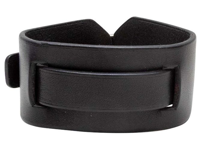 Pulseira de couro Extreme Wrap com fivela preta Hermès Preto - vista 3