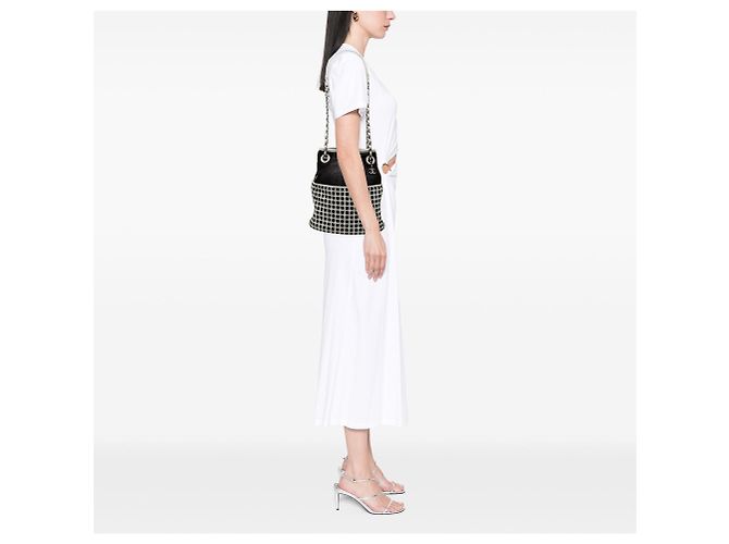 Borsa bucket in mesh e pelle di vitello nera Chanel CC Nero - vista 7