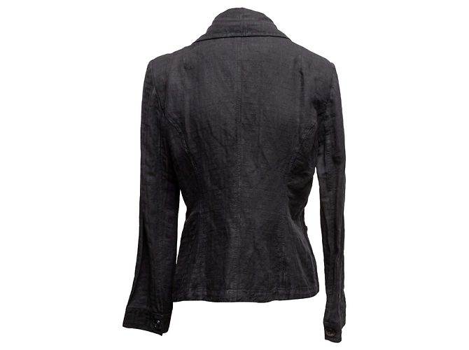 Vintage Schwarzer Fendi Jeans Baumwoll-Zucca-Blazer Größe IT 46 - Ansicht 3