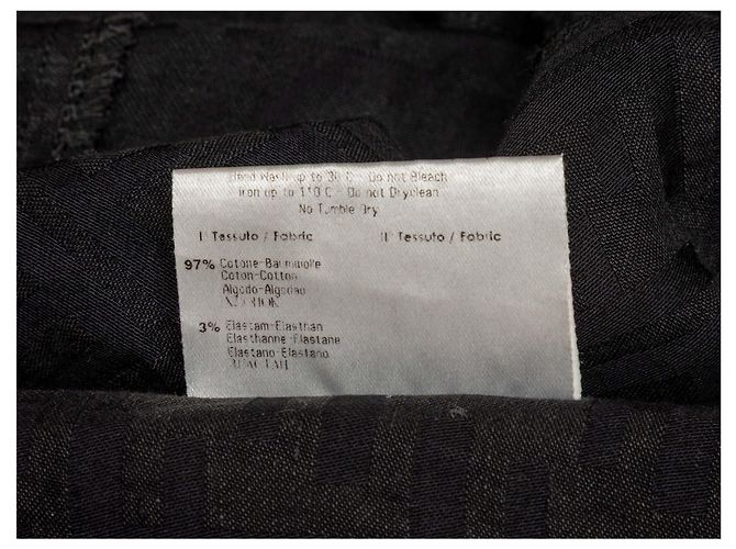 Vintage Schwarzer Fendi Jeans Baumwoll-Zucca-Blazer Größe IT 46 - Ansicht 6