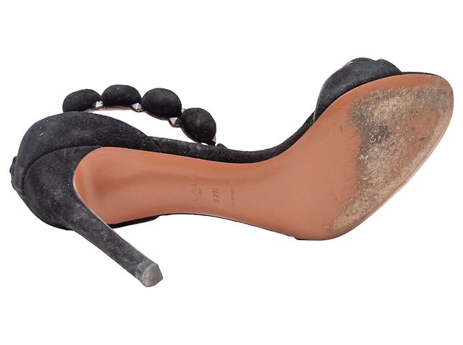 Alaïa Sandali con tacco e cinturino alla caviglia neri Alaia Taglia 37.5 Nero - vista 5