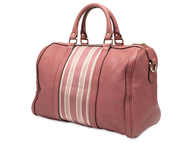 Borsa Boston Joy in pelle di vitello Medium Web rosa Gucci - vista 2