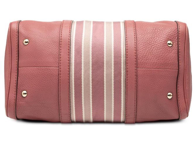 Borsa Boston Joy in pelle di vitello Medium Web rosa Gucci - vista 3
