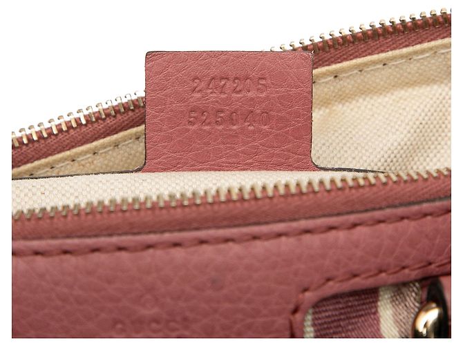 Borsa Boston Joy in pelle di vitello Medium Web rosa Gucci - vista 6
