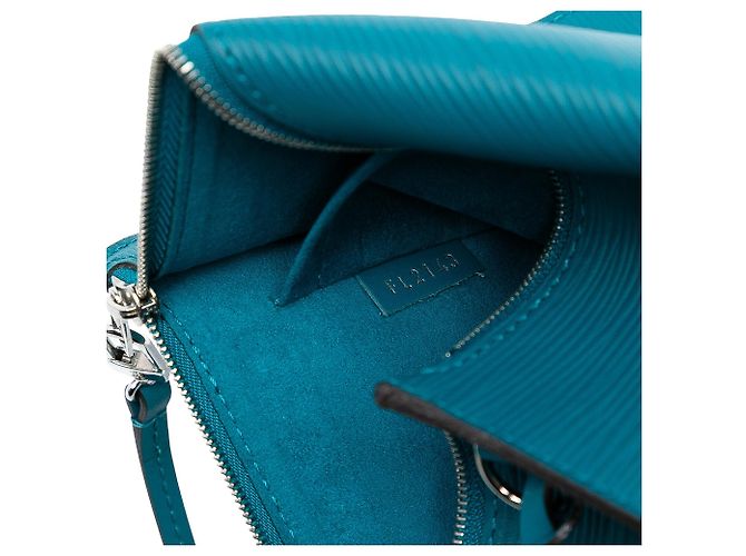 Pochette Louis Vuitton Epi Neverfull blu - vista 5