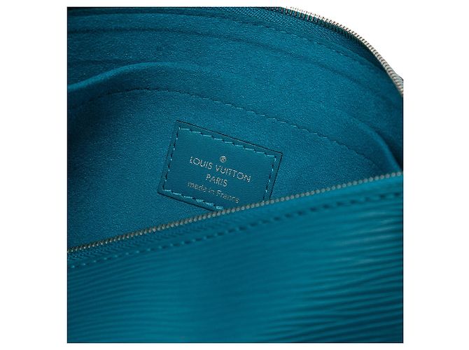 Pochette Louis Vuitton Epi Neverfull blu - vista 6