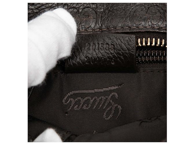Borsa a tracolla Gucci Guccissima marrone - vista 6