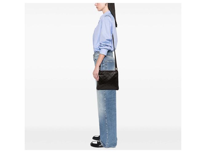 Borsa a tracolla Gucci Guccissima marrone - vista 7