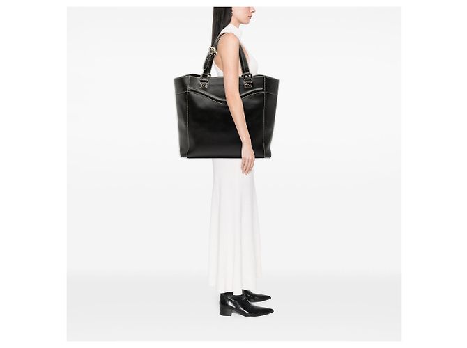 Tote in pelle nera Gucci Hysteria Crest Nero - vista 7