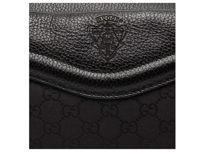 Borsa a tracolla Gucci GG Nylon Crest nera Nero - vista 7