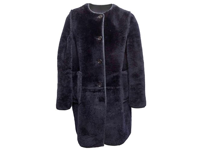 Abrigo de shearling reversible negro Marni Talla IT 40 - vista 5
