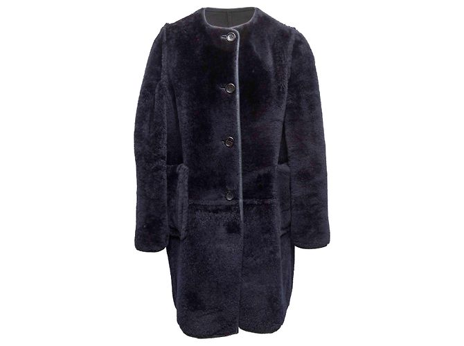 Abrigo de shearling reversible negro Marni Talla IT 40 - vista 6
