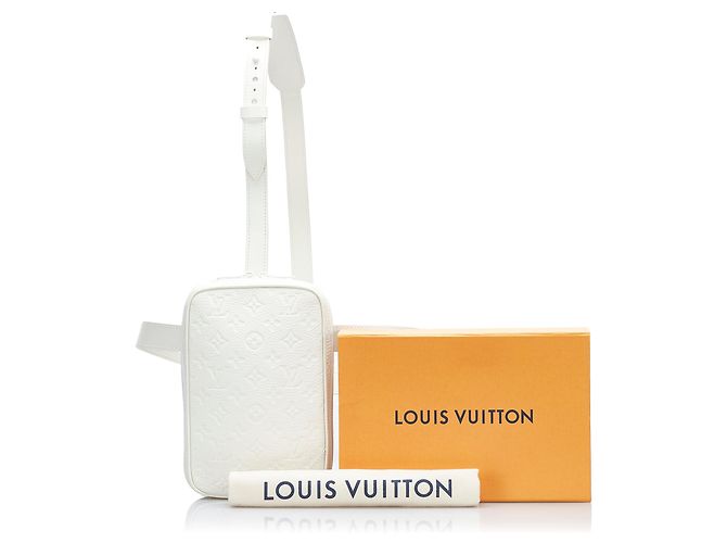 White Louis Vuitton Monogram Taurillon Utility Side Bianco - vista 10