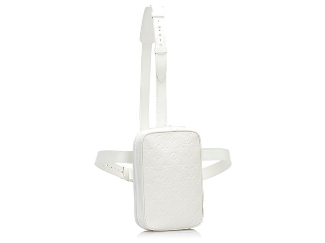 White Louis Vuitton Monogram Taurillon Utility Side Bianco - vista 2