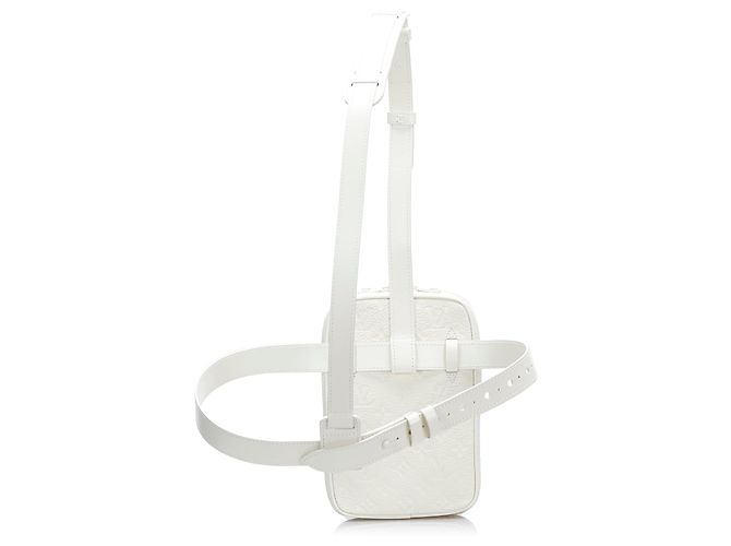 White Louis Vuitton Monogram Taurillon Utility Side Bianco - vista 3