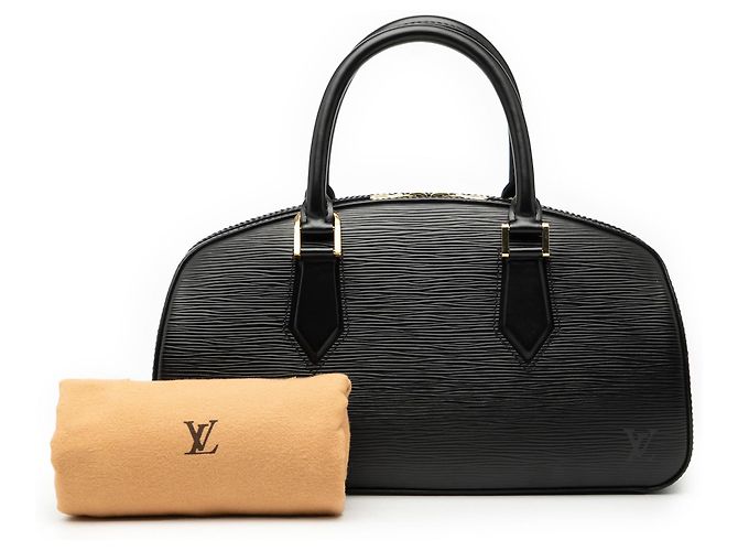 Borsa Louis Vuitton Epi Jasmine nera Nero - vista 8