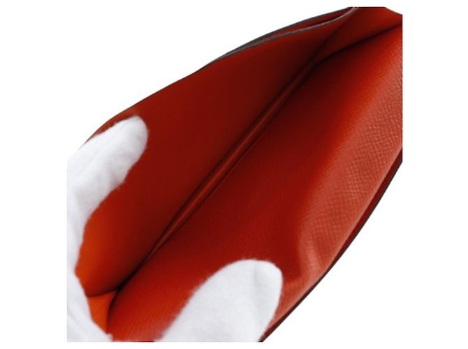 Cartera Hermès Epsom Bearn Soufflet Naranja - vista 5
