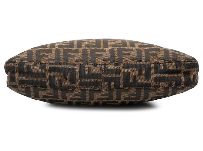 Borsa a tracolla in tela Zucca marrone Fendi - vista 3
