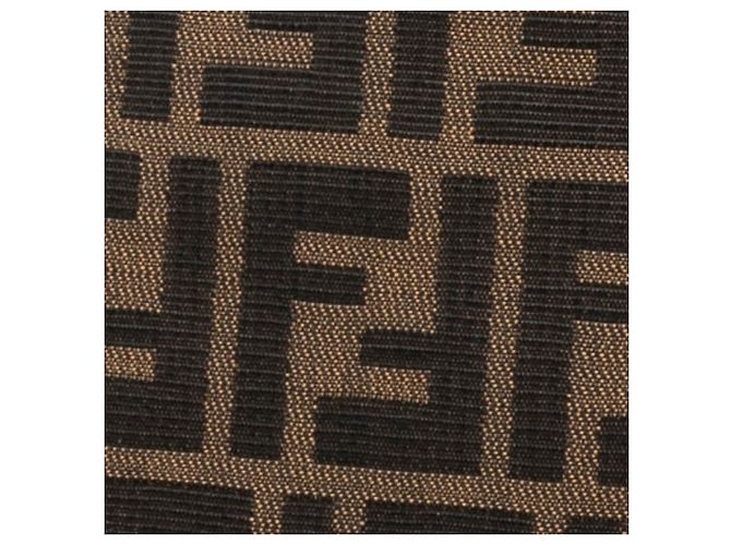 Borsa a tracolla in tela Zucca marrone Fendi - vista 6