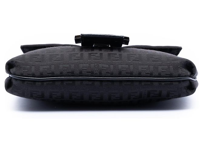 Borsa a tracolla Fendi Zucchino in tela nero - vista 3