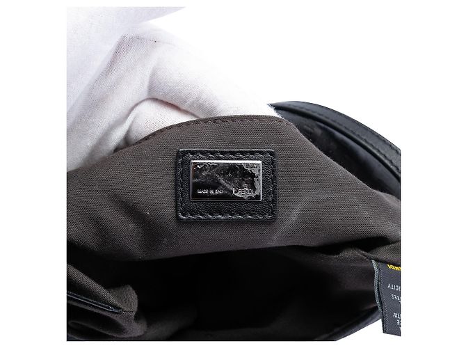 Borsa a tracolla Fendi Zucchino in tela nero - vista 5