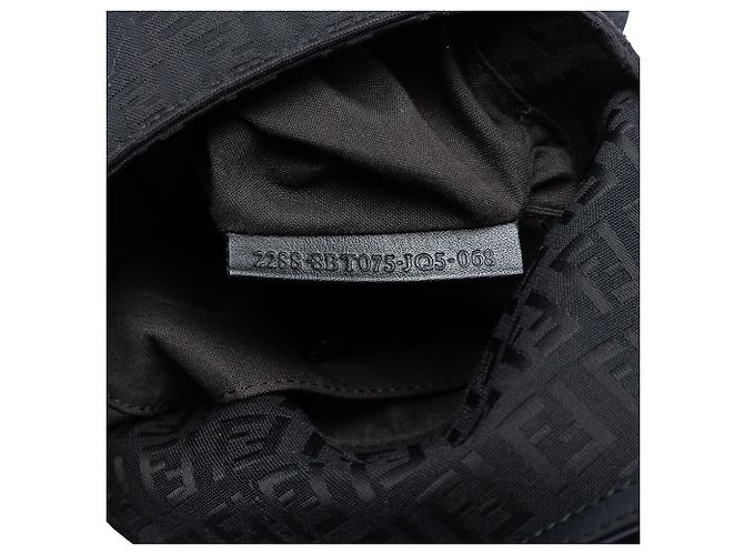 Borsa a tracolla Fendi Zucchino in tela nero - vista 6