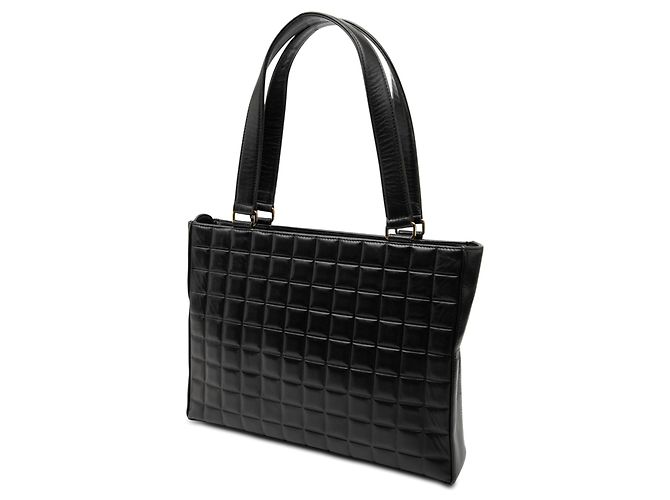 Tote Chanel CC Chocolate Bar in agnello nero - vista 2