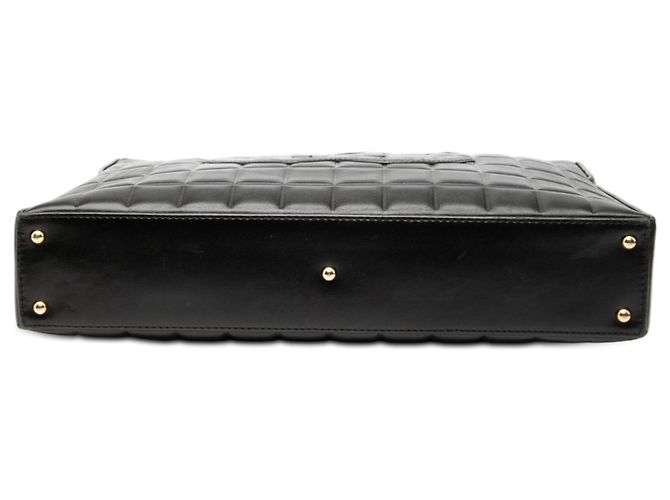 Tote Chanel CC Chocolate Bar in agnello nero - vista 3