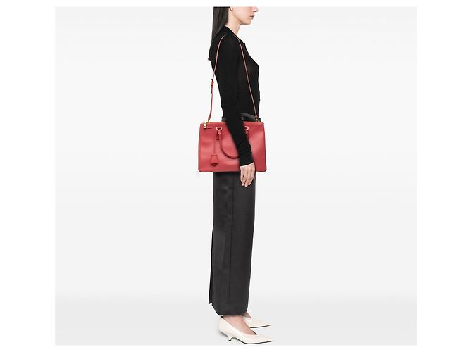 Borsa Prada Medium Saffiano Lux Galleria Double Zip rosa - vista 6
