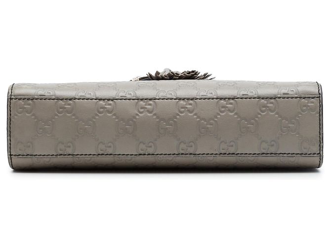 Borsa a tracolla Gucci Small Guccissima Emily grigia Grigio - vista 3