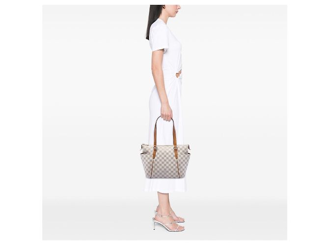 Borsa Tote White Louis Vuitton Damier Azur Totally PM Bianco - vista 6