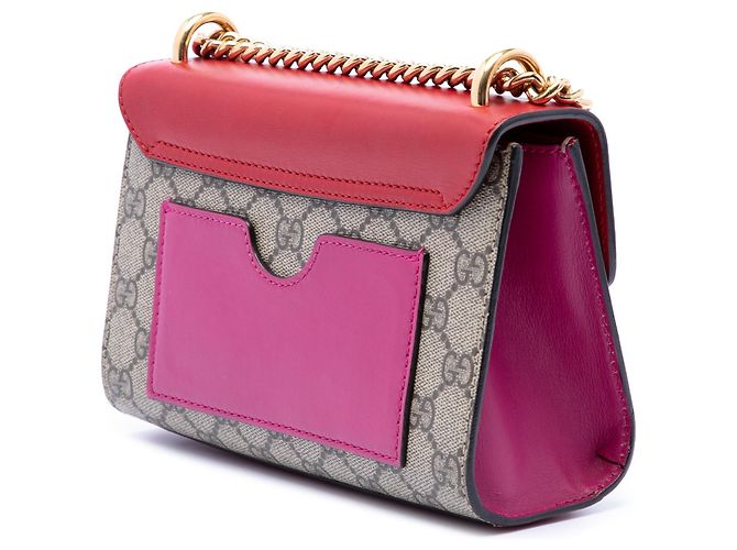 Padlock Borsa a tracolla Gucci Small GG Supreme con lucchetto beige - vista 2