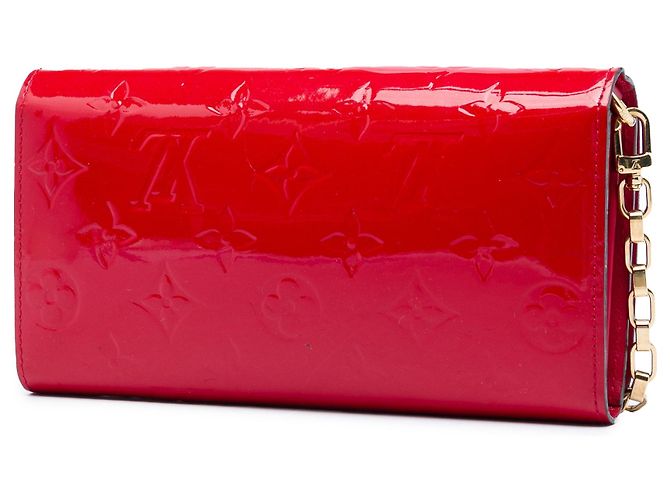 Portafoglio con catena Louis Vuitton Monogram Vernis rosso - vista 2