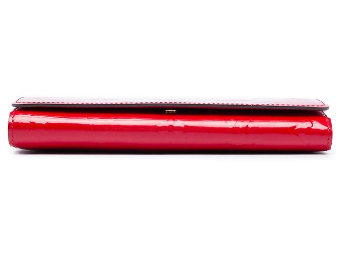Portafoglio con catena Louis Vuitton Monogram Vernis rosso - vista 3