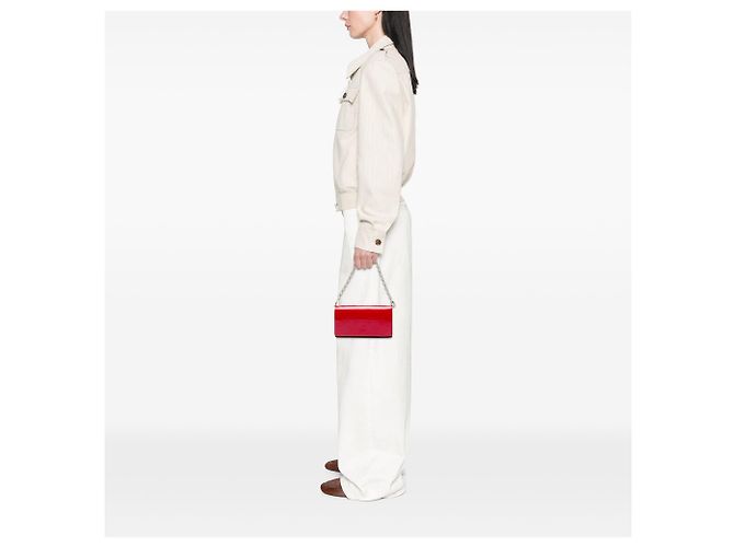 Portafoglio con catena Louis Vuitton Monogram Vernis rosso - vista 5