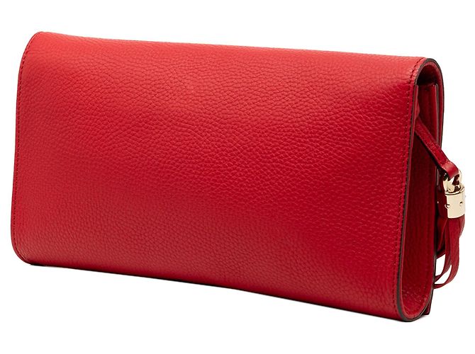 Clutch Soho Disco in pelle rossa Gucci Rosso - vista 2