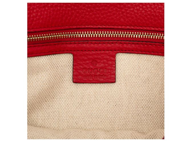 Clutch Soho Disco in pelle rossa Gucci Rosso - vista 5
