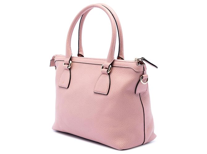 Borsa Gucci Dollar in pelle di vitello rosa con charm GG - vista 2