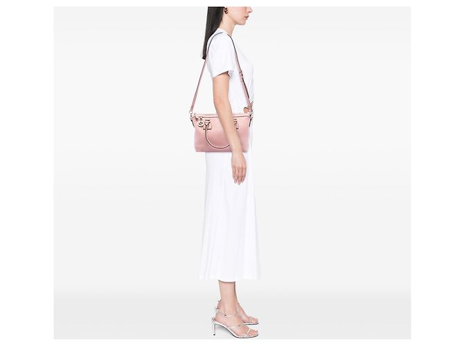 Borsa Gucci Dollar in pelle di vitello rosa con charm GG - vista 7