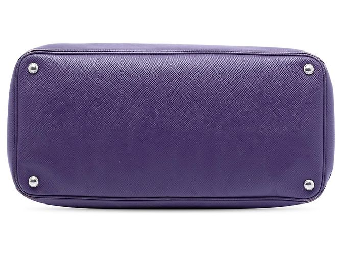 Borsa Twin Satchel Prada Saffiano Cuir Turnlock viola Porpora - vista 3