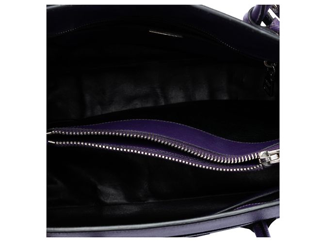 Borsa Twin Satchel Prada Saffiano Cuir Turnlock viola Porpora - vista 4
