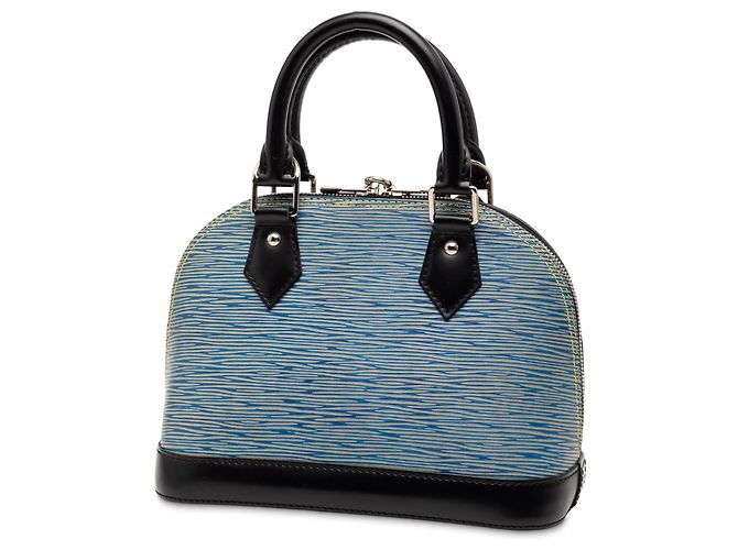 Louis Vuitton Alma BB Satchel aus blauem Epi Denim - Ansicht 2