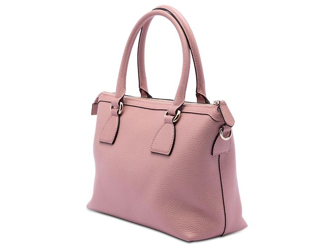 Borsa Gucci Dollar in pelle di vitello rosa con charm GG - vista 2