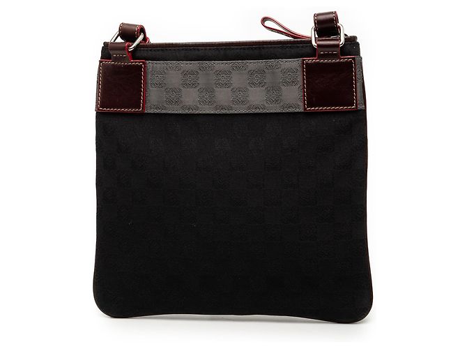 Borsa a tracolla in tela Anagram nero LOEWE - vista 2