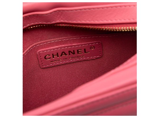 Camera Case de câmera Chanel CC em couro de vitelo rosa com alça transversal - vista 5