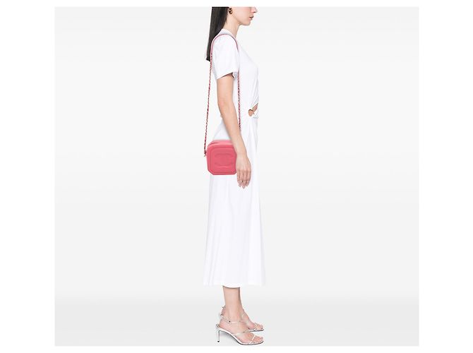 Camera Case de câmera Chanel CC em couro de vitelo rosa com alça transversal - vista 7