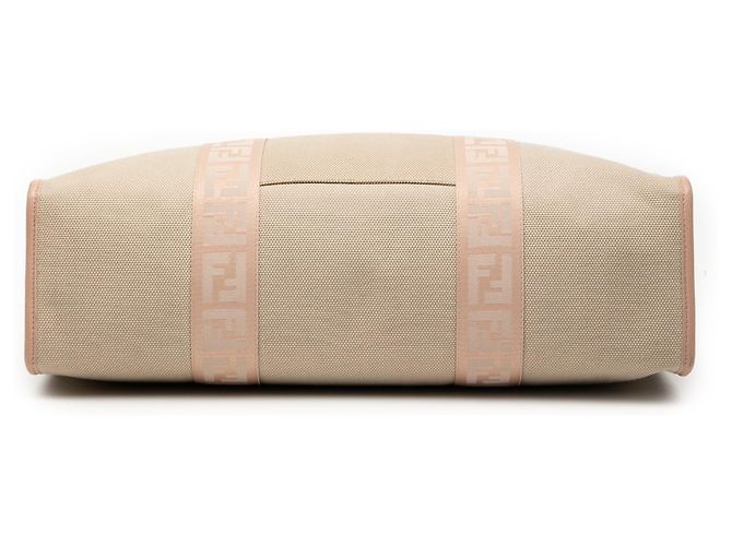Fendi Zucca Canvas Tote in Tan Kamel - vista 3