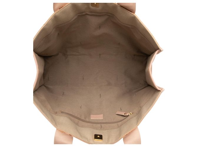 Fendi Zucca Canvas Tote in Tan Kamel - vista 4